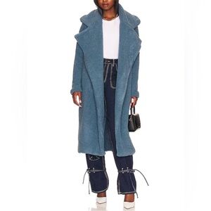 SNDYS Teddy Coat in Storm Blue
Size US4, UK8